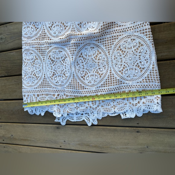 Two Sisters Womens Teens Annabelle Midi Dress Size 8 White Lace Party Evening - Picture 2 of 9